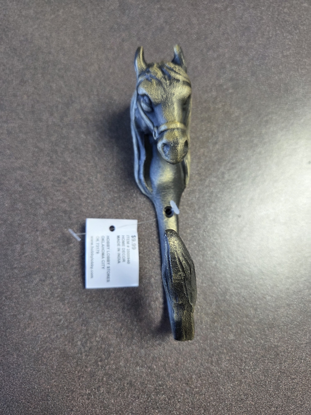 Vintage-Style Black Horse Head Wall Hook
